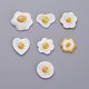 Cabuchones de resina con tema de huevo frito CRES-X0010-15-3