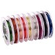 9 Rolls 9 Colors Round Copper Wire CWIR-SZ0001-07-1