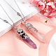 Nbeads DIY 6 Colors Natural & Synthetic Gemstone Pendant Necklace Making Kits DIY-NB0005-04-4