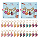 Alloy Enamel Butterfly Pendant Locking Stitch Markers HJEW-AB00084-1