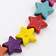 Natural Howlite Star Beads Strands TURQ-G140-27-2