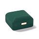 Pu レザー ネックレス ギフト ボックス  鉄冠付き  正方形  濃い緑  6.8x6.4x3.4cm  内径：5.7x5.6のCM LBOX-I002-04A-2