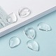 Transparent Teardrop Glass Cabochons GGLA-R024-25x18-8