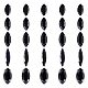 OLYCRAFT 100pcs Sew On Rhinestones Horse Eye Sewing Black Glass with Platinum Plated Prongs Cup Mixed Size Flatback Claw Rhinestones for Jewelry RGLA-OC0001-37-1