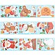 GORGECRAFT 9 Sheets 9 Styles Christmas Window Clings Santa Claus Wall Decals Winter Static Stickers Snowflake Presents Snowman Deer Pattern Film for Glass Xmas Holiday Party Home DIY Decorations STIC-WH0004-07-1