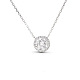 TINYSAND Sterling Silver CZ Rhinestone Pendant Necklaces TS-N025-S-18-1
