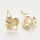 Brass Stud Earring Findings KK-S343-02G-2