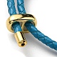 Leather Braided Cord Bracelets BJEW-G675-06G-13-3