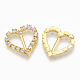 Laiton strass boucles RB-T008-02G-2
