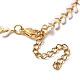Enamel Ear of Wheat Link Chains Bracelet BJEW-P271-02G-04-3