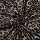 Fingerinspire tessuto a scaglie di sirena 39x59 pollice stampa leopardo ologramma tessuto elasticizzato a 2 vie per squame di pesce nero spandex marrone sirena stampato tessuto elasticizzato per vestiti cucito DIY-WH0304-479-1