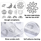 CRASPIRE 109Pcs 4 Sheets Flowers Daisy Water Soluble Embroidery Stabilizers Hand Sewing Stick and Stitch Transfers Paper Wash Away Pre-Printed Self Adhesive Patterns for Cloth Sewing Lovers Beginner DIY-CP0009-52C-5
