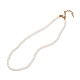 Collana di perle di perle di vetro rotonde dipinte vintage per madre ragazza donna NJEW-JN03665-3