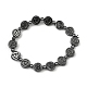 Bracelets de perles d'hématite synthétiques non magnétiques BJEW-E084-08-1