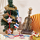 30 stücke 6 stil unabhängigkeitstag thema sterne baumwolle ornamente DIY-WH0401-15-6