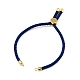 Наполовину готовые браслеты-слайдеры из скрученной миланской веревки FIND-G032-01G-4