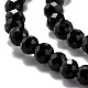 Natürliche schwarze Turmalin Perlen Stränge G-H266-11B-2
