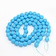 DeepSky Blue Round Painted Glass Beads Strands X-DGLA-R003-12mm-4-2