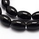 Rice Natural Black Onyx Beads Strands G-L303-01-2