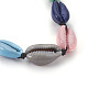 Dyed Cowrie Shell Beaded Necklaces NJEW-JN02294-2