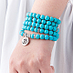 SUNNYCLUE 1 Bag DIY 108 Mala Prayer Beads Wrap Bracelets Necklace Making Kit Natural Turquoise Gemstone 8mm Jewelry Starter Kit DIY-SC0005-47-7