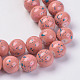 Cuisson opaque de perles de verre peintes GLAA-L024-D-21-2