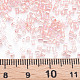 ガラス竹ビーズ  透明色の虹  ピンク  2.5~3x2mm  穴：0.9mm  約15000個/ポンド SEED-S032-10A-169A-4