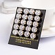Flat Round 304 Stainless Steel Cubic Zirconia Stud Earrings EJEW-H306-35G-5mm-2