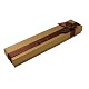 厚紙ジュエリーネックレス箱  ちょう結びに  スポンジで  長方形  サドルブラウン  20x4.2x2.5cm X-CBOX-C011-1-1