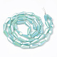 Chapelets de perles en verre opaque de couleur unie EGLA-T008-12B-2
