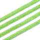コットン糸  マクラメコード  装飾的な糸のスレッド  DIYの工芸品について  ギフトラッピングとジュエリー作り  緑黄  3mm  約109.36ヤード（100m）/ロール。 OCOR-T001-02-14-4