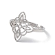 Sailor's Knot 304 hohler verstellbarer Ring aus Edelstahl für Damen RJEW-E073-04P-2