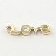 Word Love Alloy Rhinestone Pendants Nice for Valentine's Day Gifts PALLOY-L171-085-1