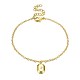 Trendy Brass Charm Bracelets BJEW-BB32133-7