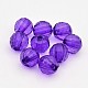 Faceted Round Transparent Acrylic Beads TACR-P053-28mm-25D-1