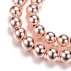 Chapelets de perle en hématite synthétique magnétique G-Q466-8mm-03RG-1