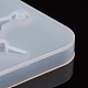 Moldes colgantes de silicona de fundición de resina de copo de nieve navideño X-DIY-WH0162-57-3