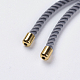 Nylon Twisted Cord Armband machen X-MAK-F018-07G-RS-4