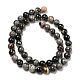 Perles de jaspe argent noir naturel G-R494-A17-03-2