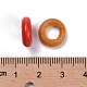 ドーナツ木製の連結リング  染め  無鉛の  ミックスカラー  12x4mm  穴：6mm WOOD-Q014-12mm-M-LF-3