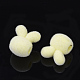Flocky Acrylic Bunny Beads OACR-T005-23-2