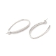 Rhodium Plated 925 Sterling Silver Micro Pave Cubic Zirconia Earring Hooks STER-F041-88P-4