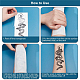 Craspire tatuaggi temporanei serpente rosa nera e serpente adesivi temporanei per tatuaggi impermeabile braccio collo trucco cosmo tatuaggi adesivi razzo di carta art STIC-CP0001-02-4