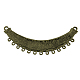 Tibetan Style Alloy Crescent Chandelier Components Links TIBE-S217-AB-NR-2