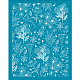 シルクスクリーン印刷ステンシル  木に塗るため  DIYデコレーションTシャツ生地  植物模様  100x127mm DIY-WH0341-170-1