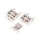 304 Stainless Steel Box Clasps STAS-G229-02P-3