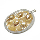 Gros pendentifs en perles de keshi naturelles G-T101-40-2