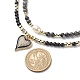 2Pcs 2 Style Alloy Enamel Heart Pendant Necklaces Set NJEW-JN04063-5