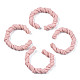 Polymer Clay Twist Rope Open Ring CLAY-N010-031-02-1