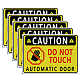 CRASPIRE 5PCS Do Not Touch Automatic Door Notice Sign Security Self Adhesive Warning Stickers 6.9